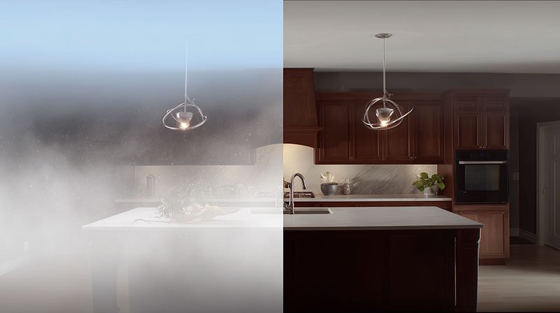 Post-Renovation Air Quality Shreveport before and after comparison showing clean air environment