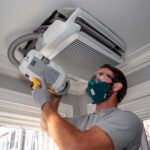 Post-Renovation Air Quality Shreveport testing professional with equipment in renovated home